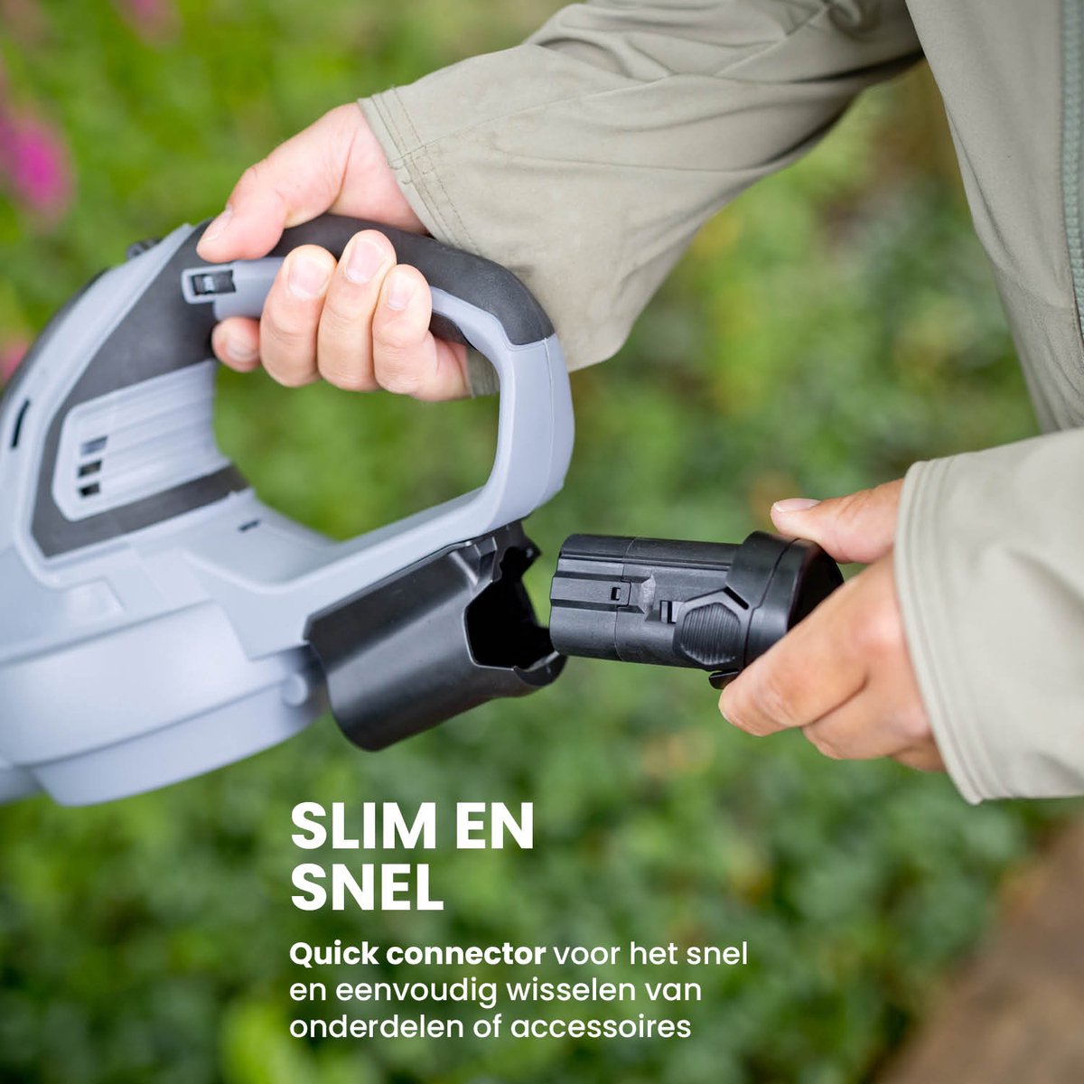 Draadloze Bladblazer 12V met Accu en Lader connector