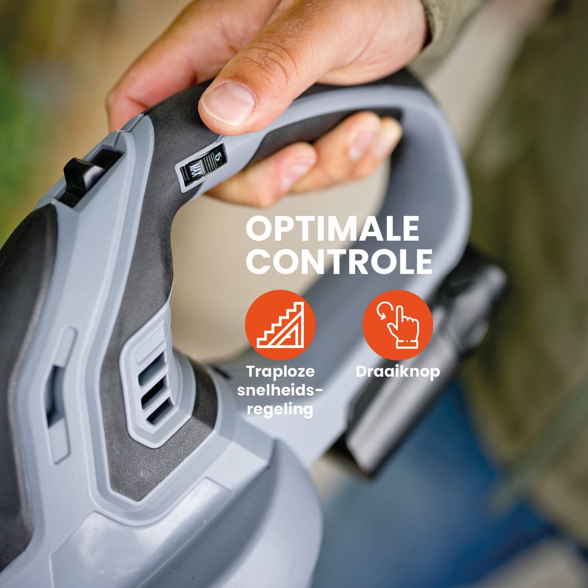 Draadloze Bladblazer 12V met Accu en Lader controle
