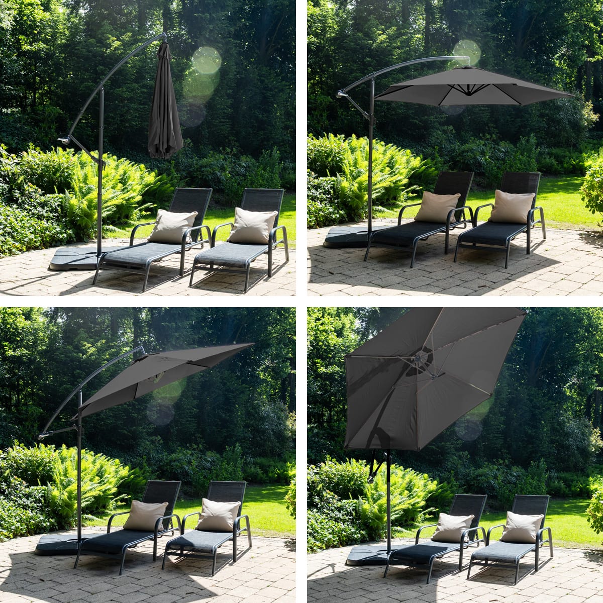 BluMill Zweefparasol inclusief beschermhoes
