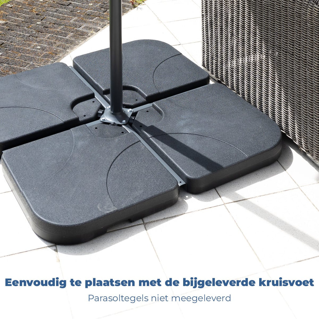 BluMill Zweefparasol kruisvoet