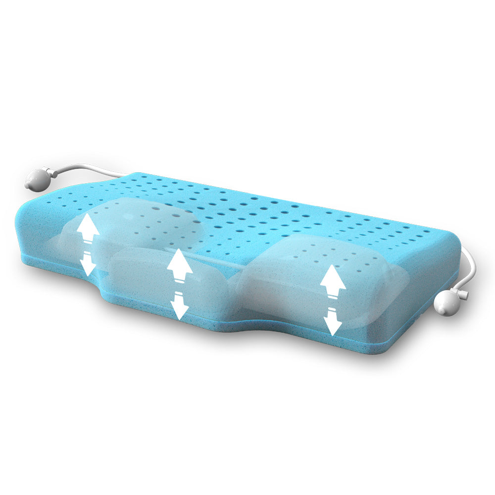 DR-HO'S Adjustable queen size aanpasbaar hoofdkussen ventilatiepunten