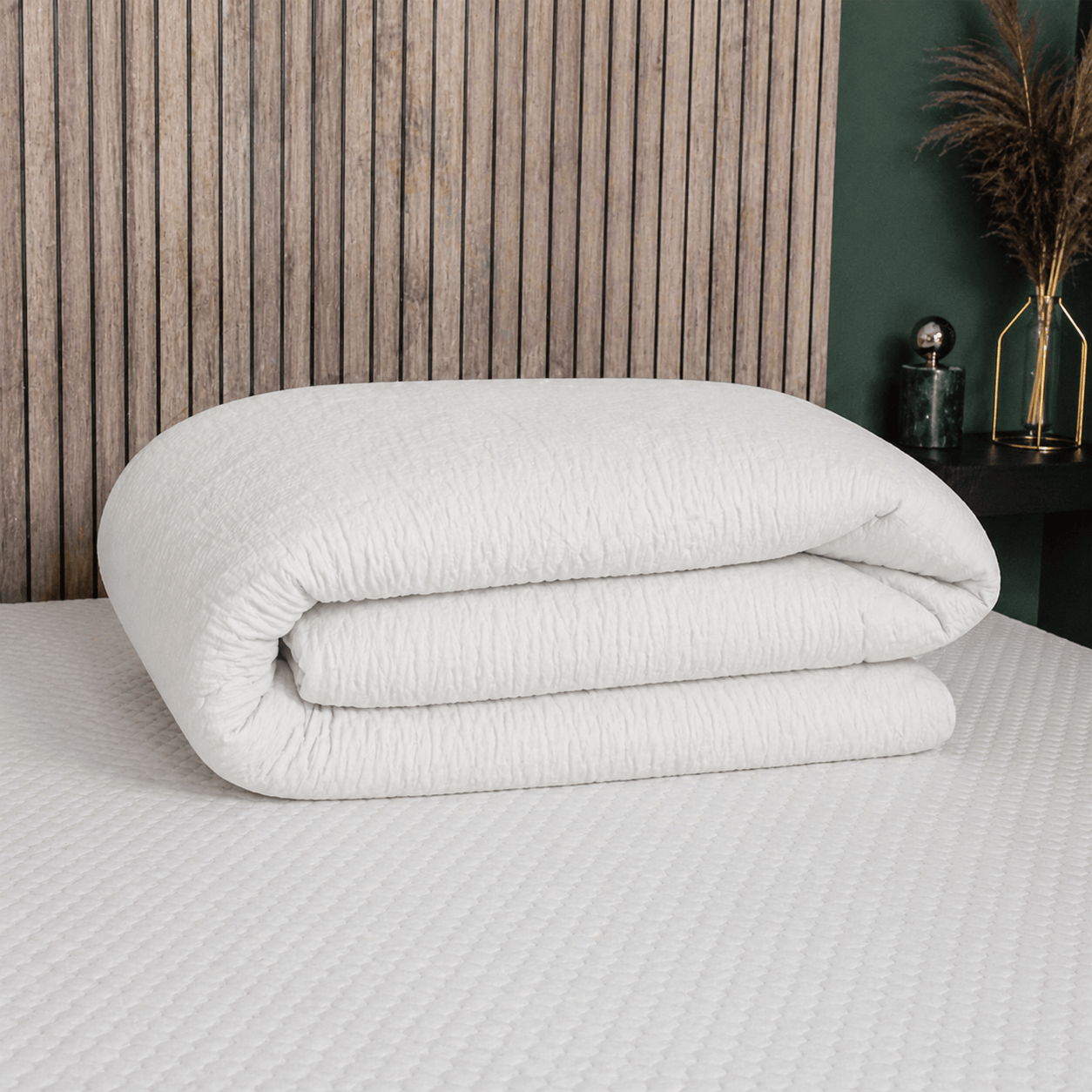 2-in-1 Mousseline Wasbaar Dekbed Zonder Overtrek wit