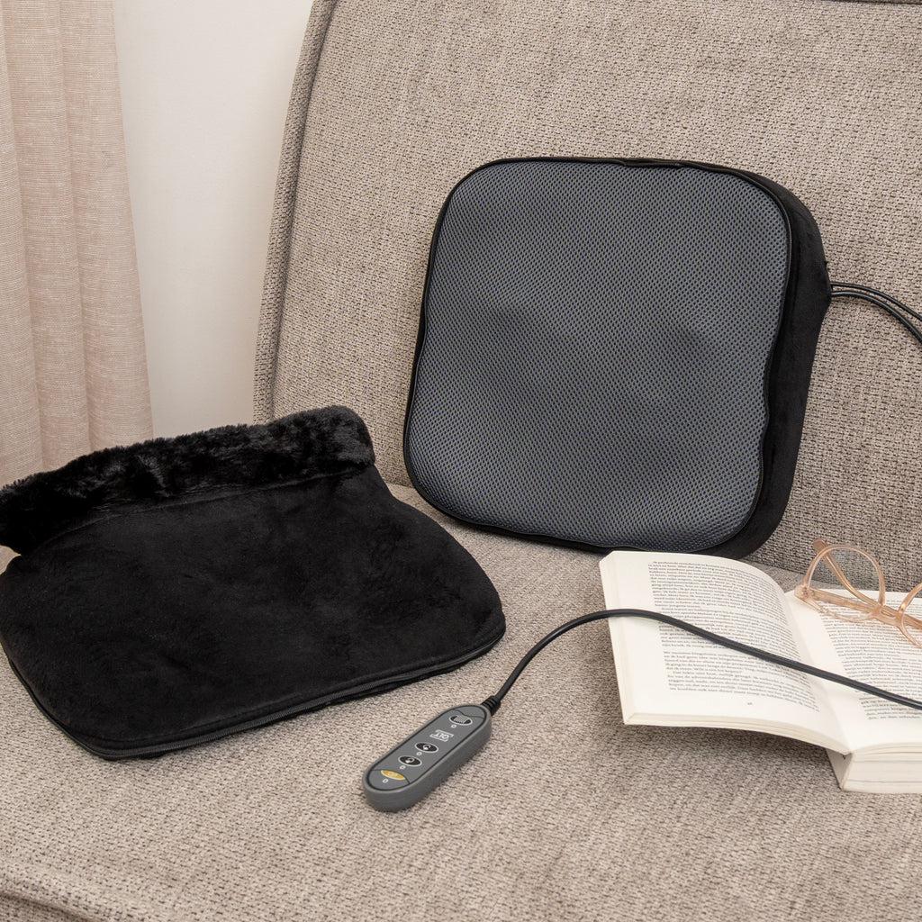 2-in-1 Shiatsu Voetmassageapparaat met Warmtefunctie inhoud pakket