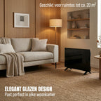 BluMill Elektrische Convectorkachel - Glazen Design Paneelheater
