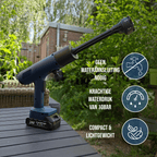 BluMill hogedrukspuit op accu met krachtige lithium-ion batterij
