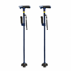 DR-HO'S Get Up & Go Wandelstok - Opvouwbaar, met LED-verlichting en alarm blauw navy